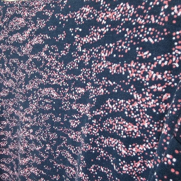 LuLaRoe Polka Dot Irma Tunic Shirt Blue Pink Size M Medium Hi Lo Hem Oversized - Picture 7 of 8